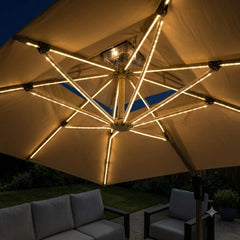 Weather-resistant 3m garden parasol ideal for patios, terraces and outdoor seating areas in UK homes